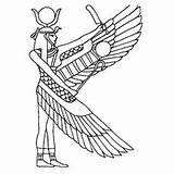 Coloring Pages Ancient Isis Egypt Goddess God Anubis Toddlers sketch template