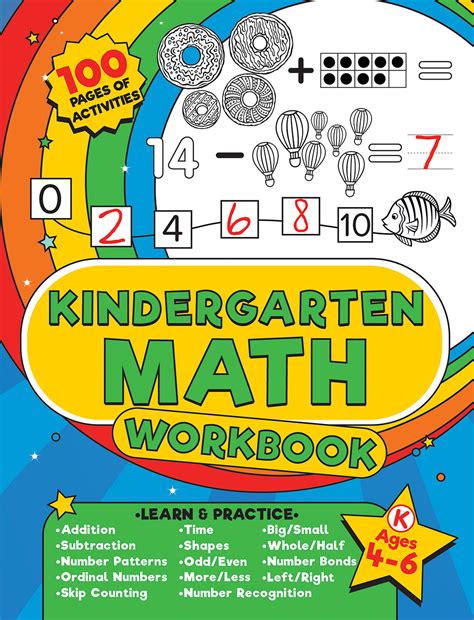kindergarten math workbook  edition   cover press