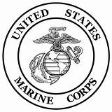 Logo Marines Usmc Emblem Drawing Clip Getdrawings High 1252 sketch template