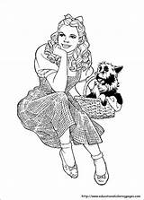 Oz Wizard Coloring Pages Color Print Toto Printable Good Witch Glinda Kids Fun Dorothy Sheets Printables Characters Adult Drawing Colouring sketch template