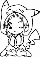 Coloring Pages Pikachu Chibi Cute Bubakids Girl Puppy sketch template