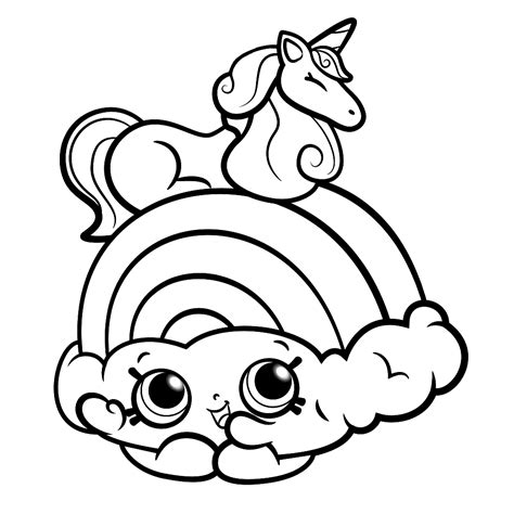 pin  jennifer oconnor  desenho unicorn coloring pages shopkins