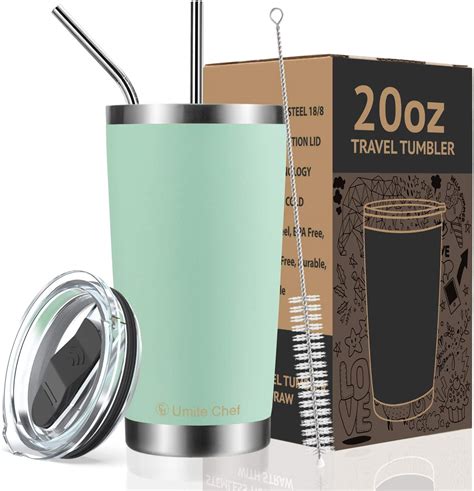 travel mug works great for ice drink 16oz tumbler double wall vacuum