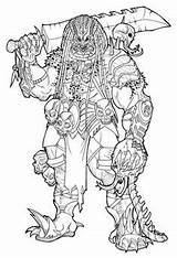 Predator Pages Coloring Deviantart Costume Alien Wolf Book Arte Sweet Logo Pred Brutal Commission Masked Marvel Character Characters Werewolf Sketches sketch template