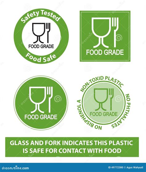 green food grade plastic symbol isolated stock illustration image