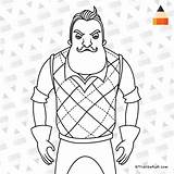 Hello Neighbor Coloring Neighbour Fgteev Cloring sketch template