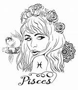 Pisces Signs Horoscope Quisenberry Elisabeth sketch template