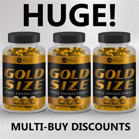 Gold Size Male Enhancement Penis Enlargement Pills 90 Pills 1