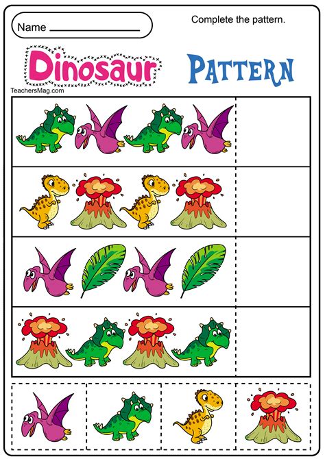 dinosaur printables  preschool teachersmagcom