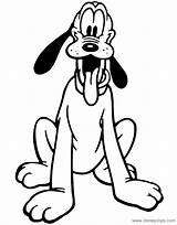 Pluto Coloring Pages Disneyclips Happy Pdf sketch template