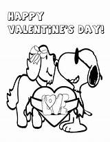 Coloring Valentine Pages Snoopy Dog Valentines Printable Print Color Friend Popular sketch template