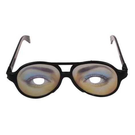 1 pair of black funny fake eye glasses female model in gags and practical