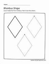 Rhombus Shape Preschool Shapes Activity Worksheet Cleverlearner Depending Supervision Bit Child Age Too Check Games Also sketch template