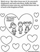 Coloring Jesus Loves Children Little Pages Sunday School Preschool God Kids Bible Lesson Another Print Craft Lessons Enemies Color Sheets sketch template