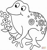 Coloring Frog Pages Froggy Dressed Gets Holding Flower Printable Frogs Popular Categories sketch template