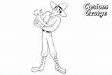 George Curious Coloring Pages Hat Yellow Man Clipart Printable Color Kids sketch template