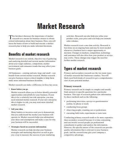 market research plan samples templates  ms word
