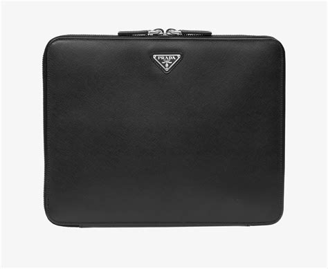 leather ipad cover  documents pockets   prada prada luxury travel ipad case