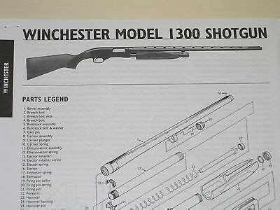 winchester model  shotgun exploded view ebay