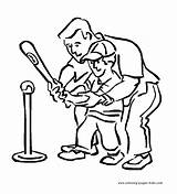 Baseball Coloring Pages Kids Sports Printable Color Play Gif Learn Sheets Found Dad Son 1101 sketch template