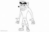 Crash Bandicoot Pages Coloring Fan Bettercoloring Kids Printable sketch template