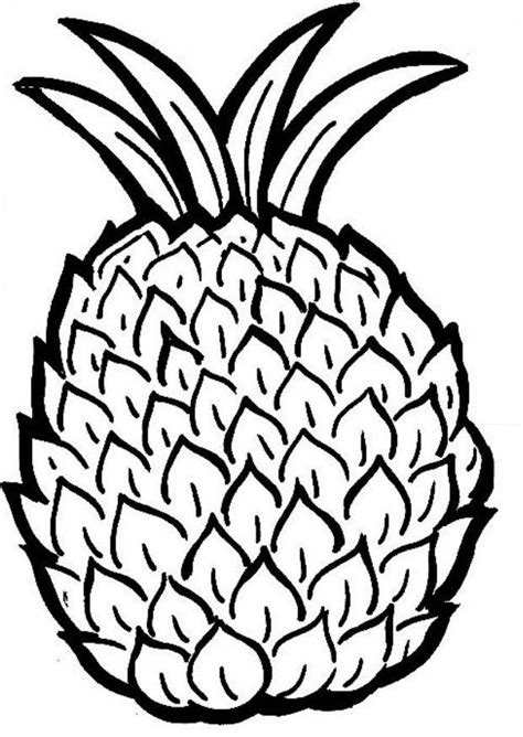 printable pineapple coloring pages  kids