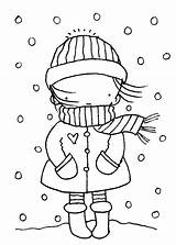 Winter Season Coloring Craft Kids Pages Idea Clothes sketch template