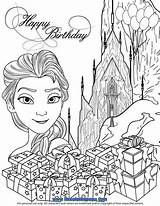 Coloring Frozen Pages Birthday Disney Adult Colouring Kids Happy Elsa Ice Castles Theme sketch template