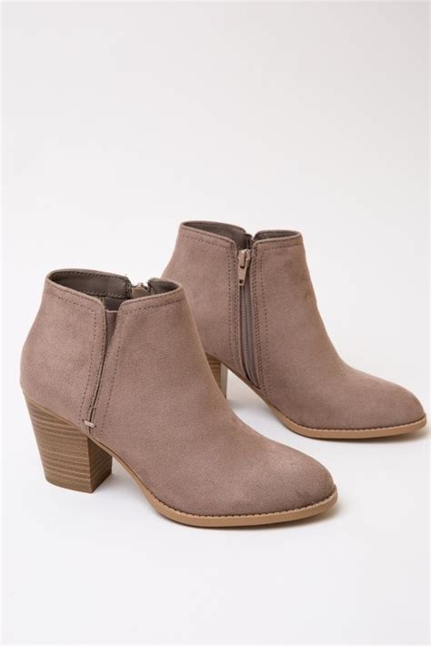 Taupe Faux Suede Basic Ankle Boot Boots Ankle Boot Boot Lover
