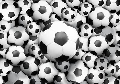 voetbal fotobehang voetballen zwartwit muurdecokids