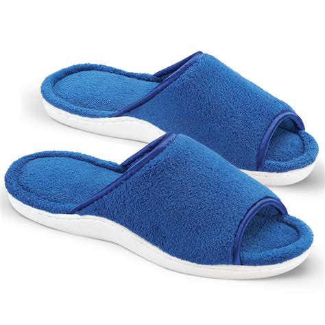 cushioned open toe terry slippers collections