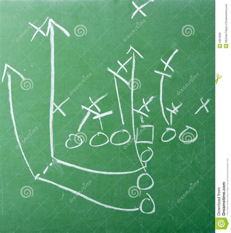 football play diagram  chalkboard stock image image  coaching chalkboard