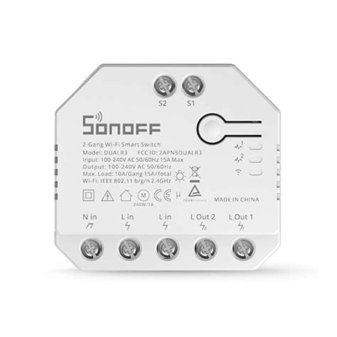 sonoff dual  wifi switch   channels