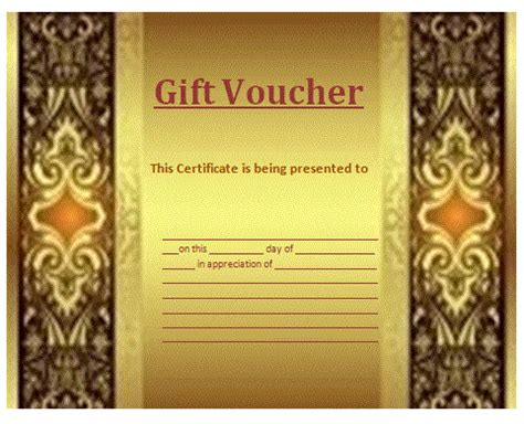 gift voucher template professional word templates
