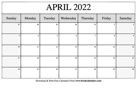 april   printable calendar template noifm  printable