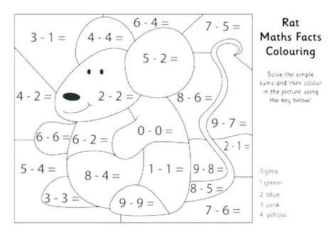 addition coloring worksheets  st  grade math coloring math