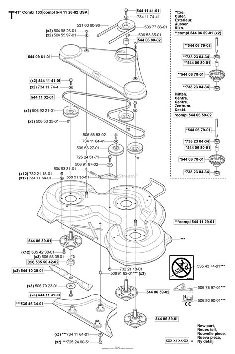 Husqvarna Mower Deck Parts Diagram