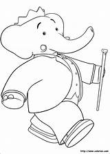 Babar Badou Aventuras Coloriage Pintar Ausmalbilder Tegninger Aventures Ausmalbilde Roi Père éléphant Malvorlagen Coloriez Avventure Infantis Abenteuer Aussi Malbuch Desenhosparapintar sketch template