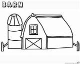 Coloring Barn Pages Simple Kids Printable sketch template
