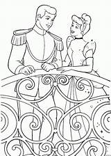 Coloring Cinderella Pages Prince Princess Dancing Kids Disney Printable Sheets Print Outline Book Charming sketch template