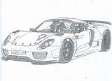 Porsche 918 Spyder Drawing Rwb Deviantart Cart Drawings Deviant sketch template