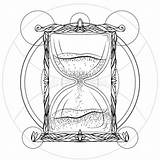Clessidra Bianco Hourglass sketch template