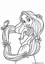 Rapunzel Tangled sketch template