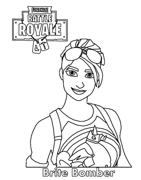 fortnite brite bomber coloring page  printable coloring pages
