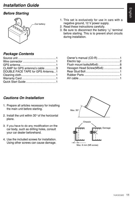 clarion nxe installation manual   manualslib