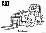 Loader Chantier Engin Tele Caterpillar Skid Imprimer Backhoe Excavator Eskavator Mewarnai sketch template