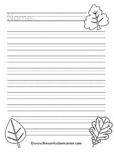 fall writing paper printables  st  grade lesson planet