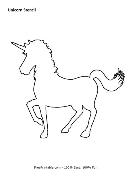 printable unicorn template printable templates