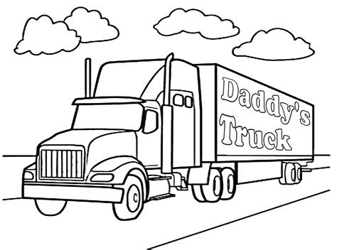 flatbed truck coloring page coloring pages