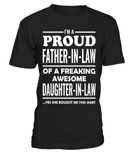 Mens Im A Proud Father In Law Awesome Daughter In Law T Shirt Funny
